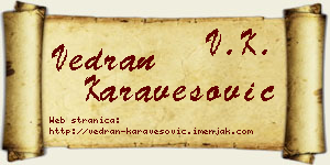 Vedran Karavesović vizit kartica